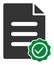 Flat Raster Confirmation Document Icon
