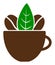 Flat Raster Fresh Coffee Cup Icon