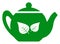 Flat Raster Green Tea Teapot Icon