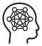 Flat Raster Human Brain Icon