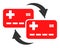 Flat Raster Medical Cards Transfer Icon