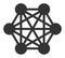 Flat Raster Network Relations Icon