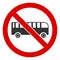 Flat Raster No Bus Icon