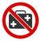 Flat Raster No First-Aid Case Icon