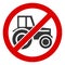 Flat Raster No Tractor Icon