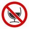 Flat Raster No Wine Glass Icon