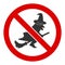 Flat Raster No Witch Flights Icon