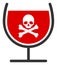 Flat Raster Poison Drink Glass Icon