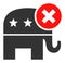 Flat Raster Reject Republican Icon