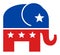 Flat Raster Republican Elephant Icon