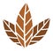 Flat Raster Tobacco Leaves Icon