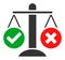 Flat Raster Truth Decision Icon