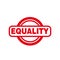 Flat Red Circle Equality Stamp Illustration Template Vector