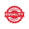 Flat Red Equality Stamp Illustration Template Vector