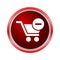 Flat remove from cart icon, Internet button on white background
