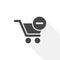 Flat remove from cart icons set