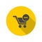 Flat remove from cart icons set