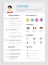 Flat Resume with Infographics