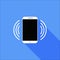 Flat Ringing or Vibrate Smart Phone Icon
