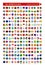 Flat Round Icons of All World Flags