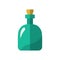 Flat rum bottle icon isolated vector illustration.