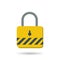 Flat safety lock icon