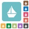 Flat sailboat icons