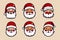 Flat Santa Claus characters collection