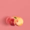 Flat saturn peach background