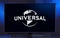 Flat-screen TV set displaying logo of Universal Pictures