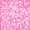 Flat seamless pink rounded pattern.
