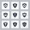 Flat security icons set