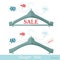 Flat shop hangers with tag sale