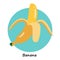 Flat simple banana illustration. Vector image.