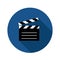 Flat, simple clapper board icon