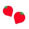 Flat and simple strawberry illustration