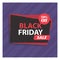 Flat simplistic black friday design