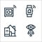 Flat smarthome line icons. linear set. quality vector line set such as vision, home automation, smartwatch