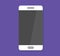 Flat Smartphone Glossy Display Screen Illustration Modern Device Icon