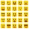 Flat smiley icons