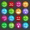 Flat smiley icons