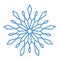 Flat snowflakes. Winter snowflake crystals, christmas snow shapes and frosted cool blue icon, cold xmas season frost snowfall