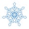 Flat snowflakes. Winter snowflake crystals, christmas snow shapes and frosted cool blue icon, cold xmas season frost snowfall