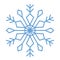 Flat snowflakes. Winter snowflake crystals, christmas snow shapes and frosted cool blue icon, cold xmas season frost snowfall