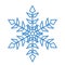 Flat snowflakes. Winter snowflake crystals, christmas snow shapes and frosted cool blue icon, cold xmas season frost snowfall