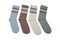 Flat socks.Long sock, elastic colorful fabric and striped Xmas warm ankle or sport feet cotton or wool comfort clothes. Socks are