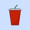 Flat Soda Beverage Drink Illustration Vector Icon