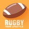 Flat sport rugby background concept. Vector
