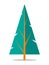 Flat Spruce Icon Isolated on White