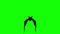 Flat style animation bat hovering against green background.